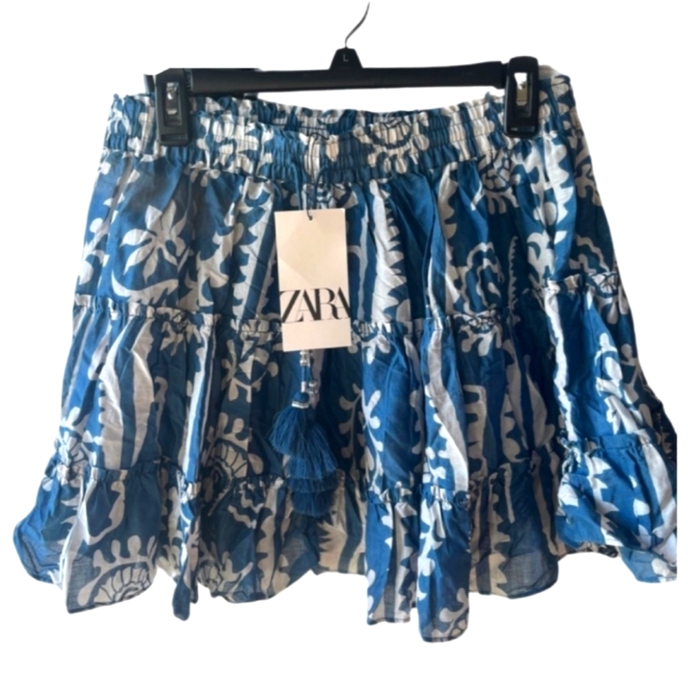 Zara Blue Floral Women's Skirt